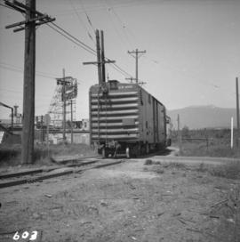B.C. Electric Railway locomotive and boxcar