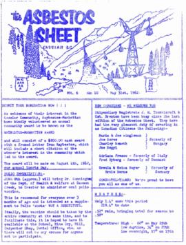The Asbestos Sheet May 1962