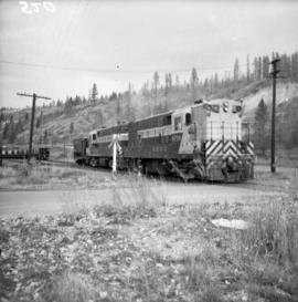 C.P.R. two-loco way freight train