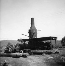 Steam donkey in museum at Ladysmith, B.C.