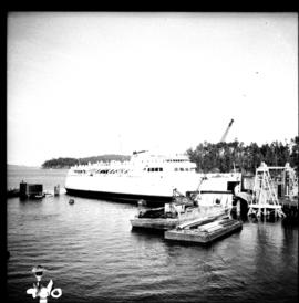 Ship at Schwartz Bay on Vancouver Island