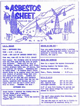 The Asbestos Sheet Sept. 1962