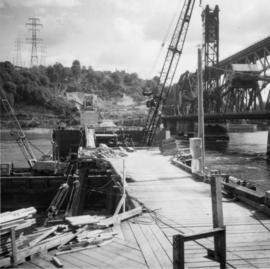 CNR lifting span bridge, Second Narrows, Vancouver Harbour