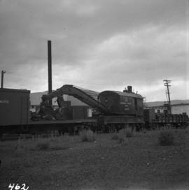 C.P.R. Penticton yards steam wrecking crane