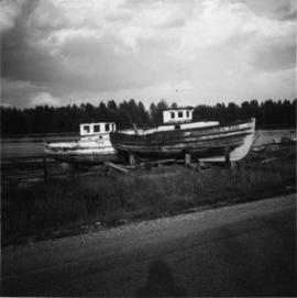 Abandoned fishboats on Lulu Island