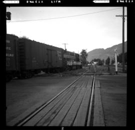 Trains switching at Osoyoos, BC