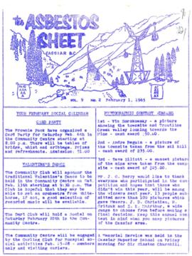 The Asbestos Sheet Feb. 1965