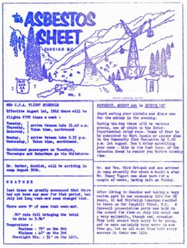 The Asbestos Sheet July 1962