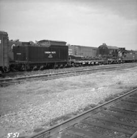C.P.R. wrecking train unit in Vancouver