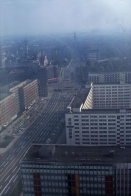 Aerial view of a city in East Germany