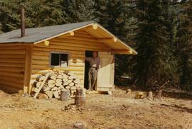 Jack Barker and cabin at Tutizzi Lake