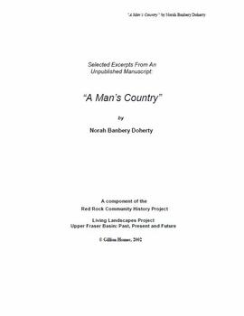 "A Man's Country" manuscript excerpts transcription