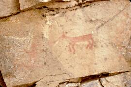 Pictograph on rock wall at Stein Valley Nlaka'pamux Heritage Park