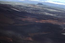Volcanic colours and crater at Mount Edziza Provincial Park