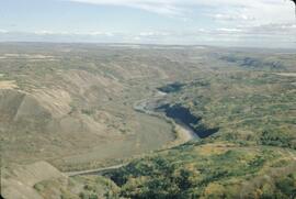 Aerial view of Beaton River slopes at Peterson's Crossing