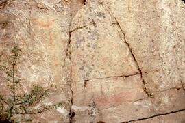 Pictograph on rock wall at Stein Valley Nlaka'pamux Heritage Park