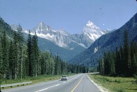 View of Selkirk Mountains in Rogers Pass