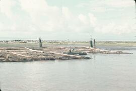 Log booms at New Westminster