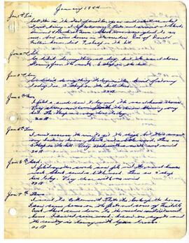 Diary of Willard Freer - January 1, 1954 to December 31, 1957