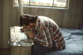 Don Benn mapping by candlelight in Eddontenajon