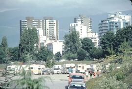 Urban highrises in West End Vancouver