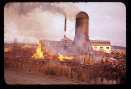 Sawmill with active fire in Upper Fraser area