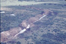 Trenching for mineral exploration at Ealue Lake