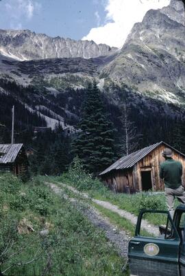 John Jungen at old mine site in Rocher Deboule Range