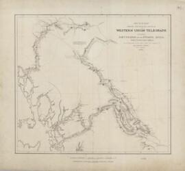Sketch Map Showing the Proposed Route of the Western Union Telegraph between Fort Fraser and the Stikine River