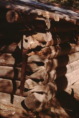 Exterior corner of log house