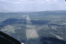 Aerial view of powerline right-of-way at Williams Lake