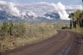 Fall view of clouds over mountains at McCully Creek