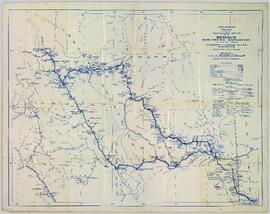 Preliminary plan showing travelled route of the Bedaux Sub-Arctic Expedition, season 1934, Cassiar and Peace River Districts, British Columbia