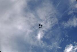 Blue Angels flying over the Kelowna regatta parade
