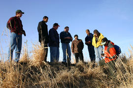 UNBC faculty Drs. Bill McGill, Joselito Arocena, Ron Thring, and others at site
