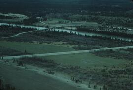 View of land surrounding Invermere from airplane