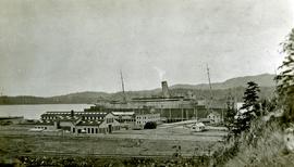 Ship in dry dock at Prince Rupert during World War I