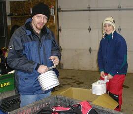 Students with equipment