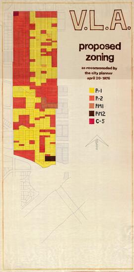 V.L.A. Proposed Zoning as Recommended by the City Planner, April 20, 1976