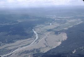 Aerial view of the Chilcotin valley near Redstone