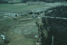 View of land surrounding Invermere from airplane