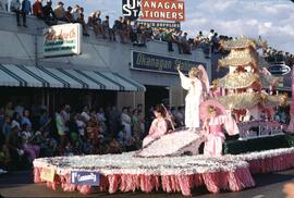 Penticton Peach Festival float in the Kelowna regatta parade