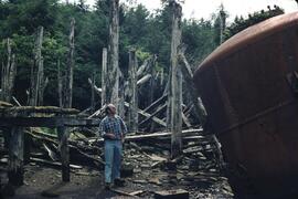 Old buildings at Rose Harbour Whaling Station in the Queen Charlotte Islands