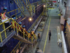 Mike Rutherford with student in Enhanced Forestry Lab