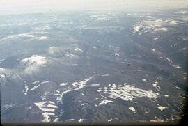 Aerial view of logging patterns in Kettle Valley