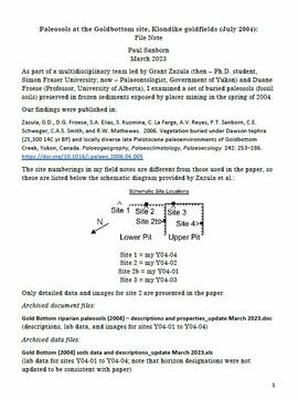 Paleosols at the Goldbottom site, Klondike goldfields