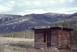 "Hippie Inn" shack along Alaska Highway in the Yukon