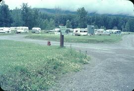Trailers in campsite at Hazelton