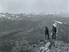 View from summit of Copper Mountain with Bill McPhee and Frank 'Shorty' Weber