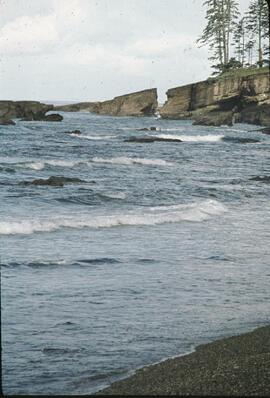 Shoreline at Tsusiat Falls on the West Coast Trail